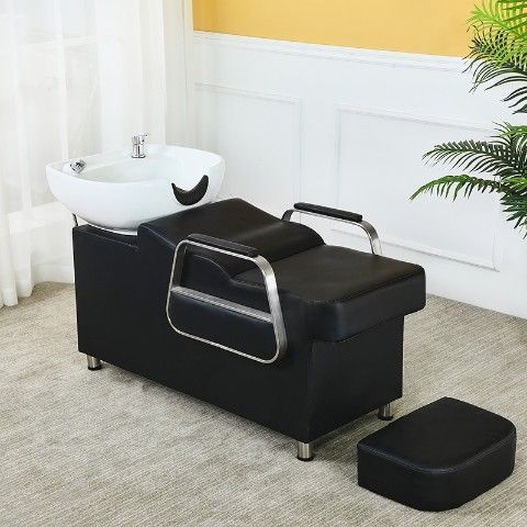 Cama Negra - maceta blanca - reposabrazos trapezoidales