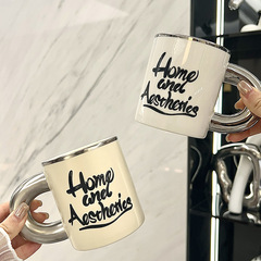 輕奢陶瓷杯子高顏值加厚手柄水杯ins風馬克杯伴手禮品家用情侶杯