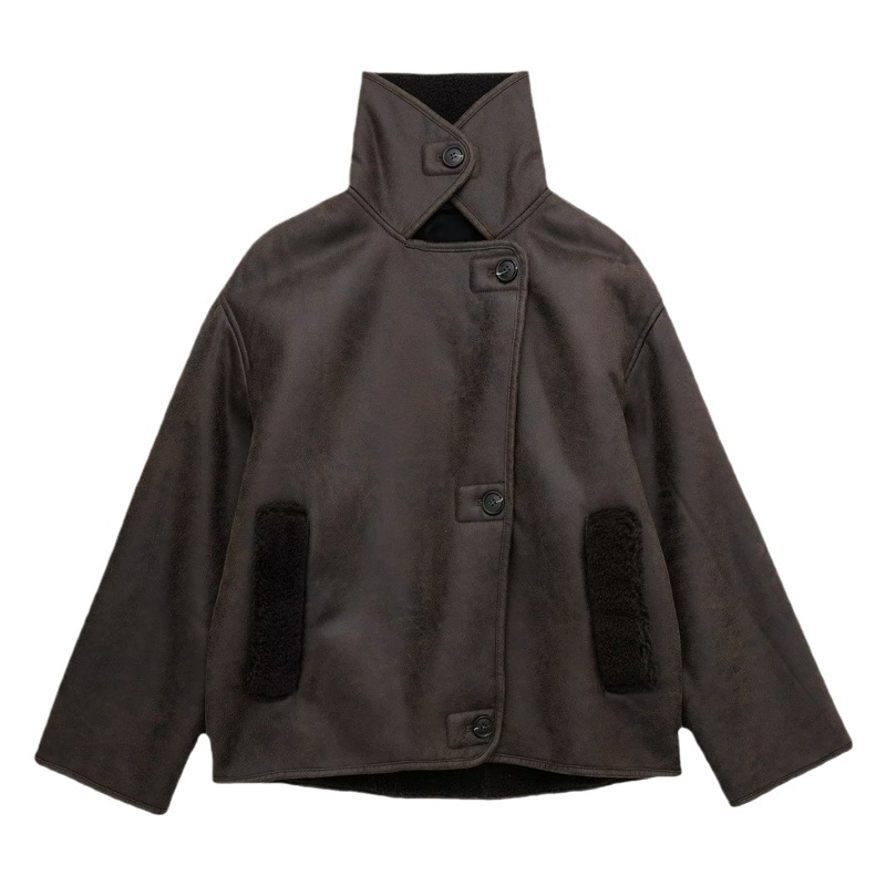 2026 Winter Foreign Trade Women's Clothing, Faux Fur Integrated Suede, Thickened and Warm, European and American Style, Loose Short Style, Cross-Border Wholesale