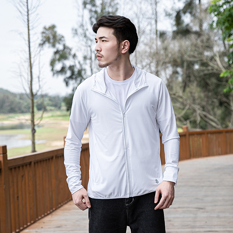 888 자외선 차단 의류 남성용 흰색