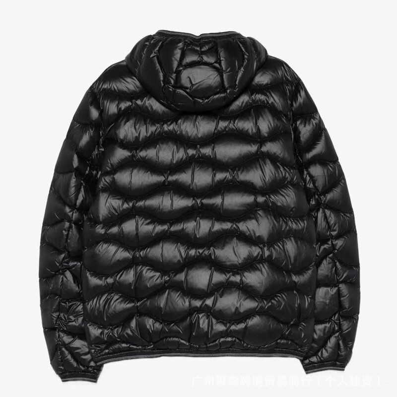 Cross-Border High-End Classic Br Hooded down Jacket for Men and Women, Warm White Duck Down, Trendy Versatile Jacket