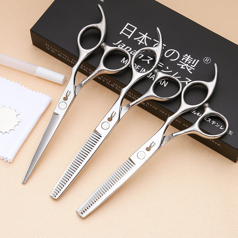 Japanese Pipe 440C Chubby Curved Scissors Five-Piece Set Authentic Japanese Hairdressing Scissors Set Metal Shock Absorber Bearing Japanese Pipe 440C Chubby Curved Scissors Five-Piece Set Authentic Japanese Hairdressing Scissors Set Metal Shock Absorber Bearing