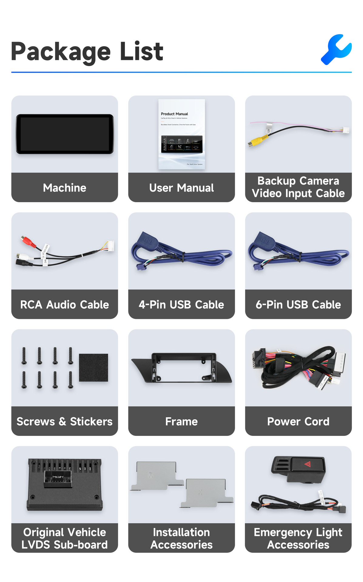 Suitable for 09-16 Audi A4 A5 S5 Linux system car central control Carplay navigation