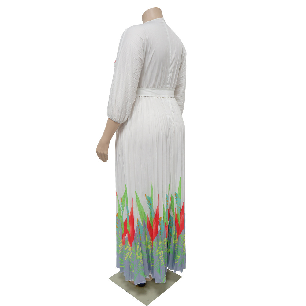 476g Weight Maxi Long Dress Dress Length Type Long Sleeve Sleeve Length Regular Dress Dresses Type Regular Sleeve Sleeve Type Woven, Spandex, Polyester Fabric Type High Waist Waist Line Daily Occasion V Neck Neckline Regular Fit Fit Type Printing Pattern Spring, Autumn Season Printing Design Elegant Style Wholesale Elegant Printing Printing Daily V Neck Long Sleeve Regular Dress 4