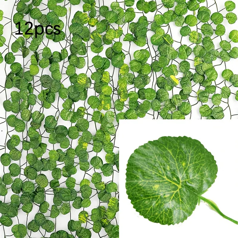 Simulación verde hiedra falso eucalipto dinero eucalipto artificial escalada de montaña tigre rosa uva flores plásticas
