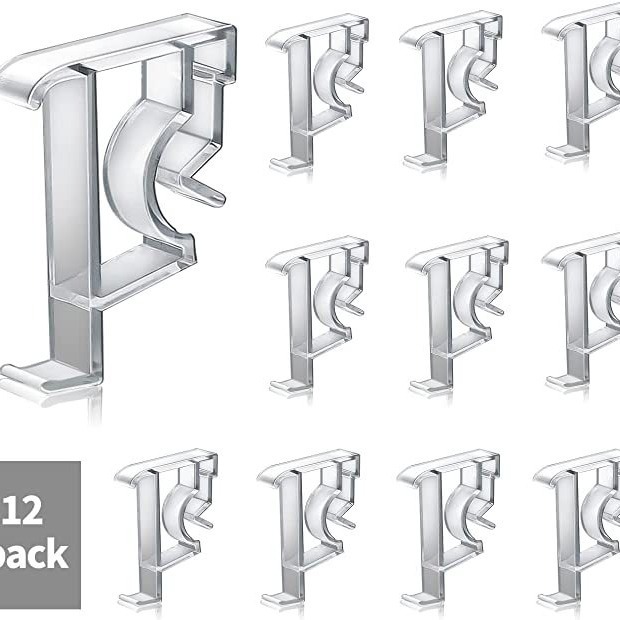 跨境零售 2英寸窗帘饰片夹12片装 百叶帘垂直帘窗帘定位夹配件