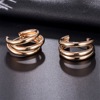 Retro metal brand big earrings, European style