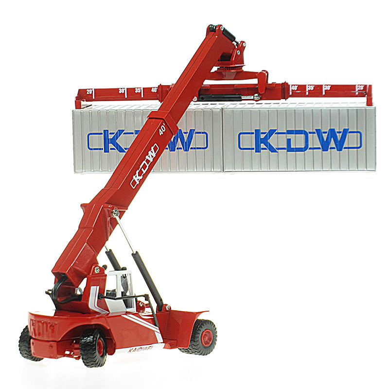 Mixed batch Kaidiwei 625036 alloy engineering truck 1/50 container front crane telescopic container truck model