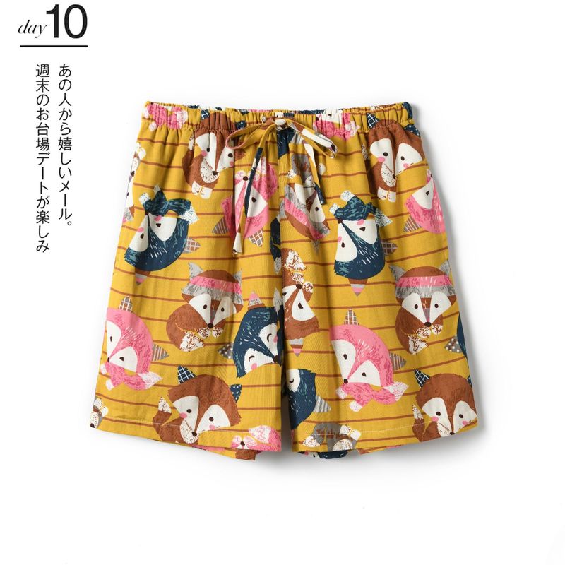 夏の快適なショートパンツはプリント少女a類の二重糸を集めています。|undefined