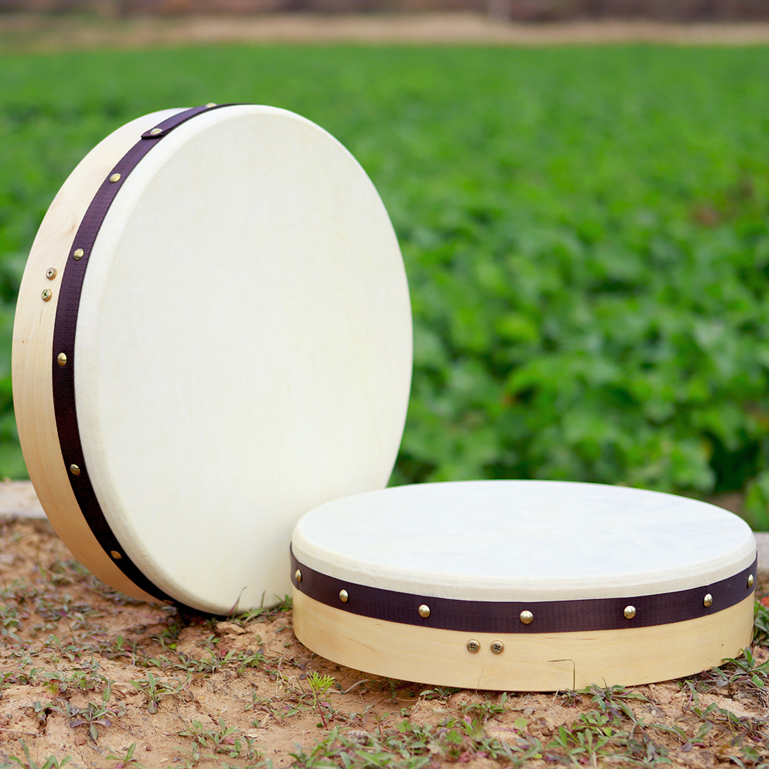 16 pulgadas 18 pulgadas de piel de oveja irlandesa mano tambor Xinjiang danza étnica rendimiento música enseñanza ayudas percusión instrumento mano tambor