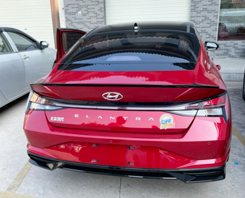 Specially Used for Hyundai Elantra Rear Wing 21-24 Seventh Generation New Elantra Modified Pressure Tail Fixed Wind Wing Without Punching