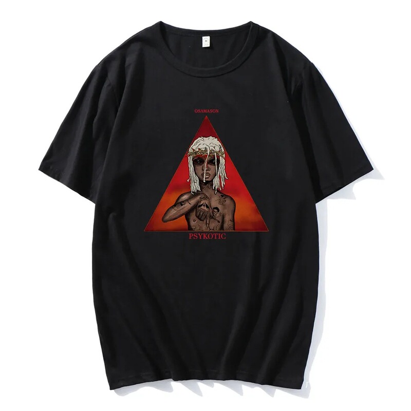 Osamason Psych T-Shirt Album Graphic Print T-Shirt Short Sleeve Summer Unisex T-Shirt Street Fashion