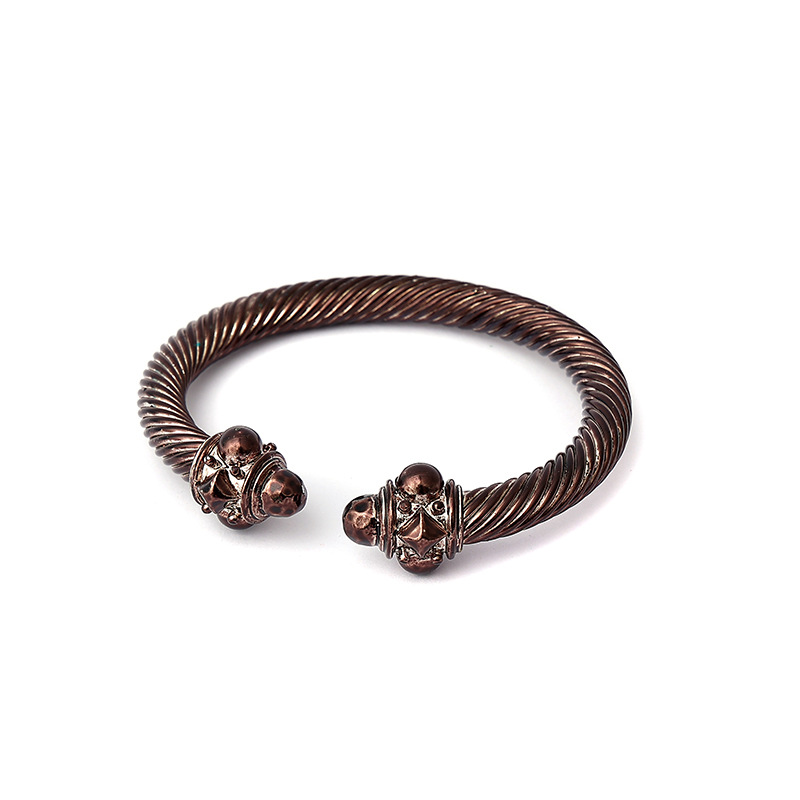 Copper Inlay Material Bangle Classification 1 Piece Quantity Simple Style Commute Solid Color Metal Plating Gold Plated Women's Bangle