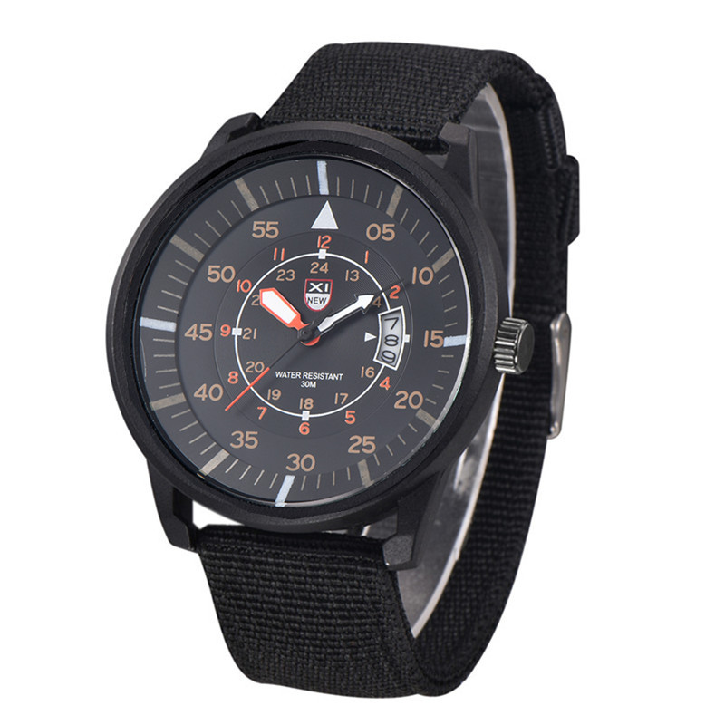 AliExpress reloj para hombre nueva moda cinturón de nylon regalo reloj militar calendario luminoso reloj de cuarzo para hombre entrega de una sola pieza