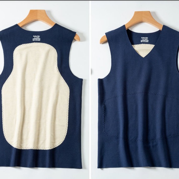 Parche sin costuras de otoño e invierno para hombre Chaleco cálido de otoño e invierno para mujer Protección del vientre engrosada sin mangas de fondo Slim Fit Top forrado de vellón