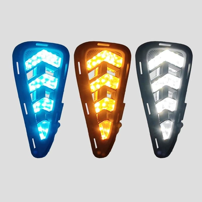 Suitable for 15-16 Toyota Camry daytime running lights Camry special modified LED daytime running lights fog lights (Gündüz işıqları) - arrow-style-three-color-streamer-daytime-running-lightspair-price