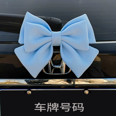 Bows, Trunk, Rear, Motorcycle, Car ornaments - light-blue-oversized-bow-with-snap-buckle