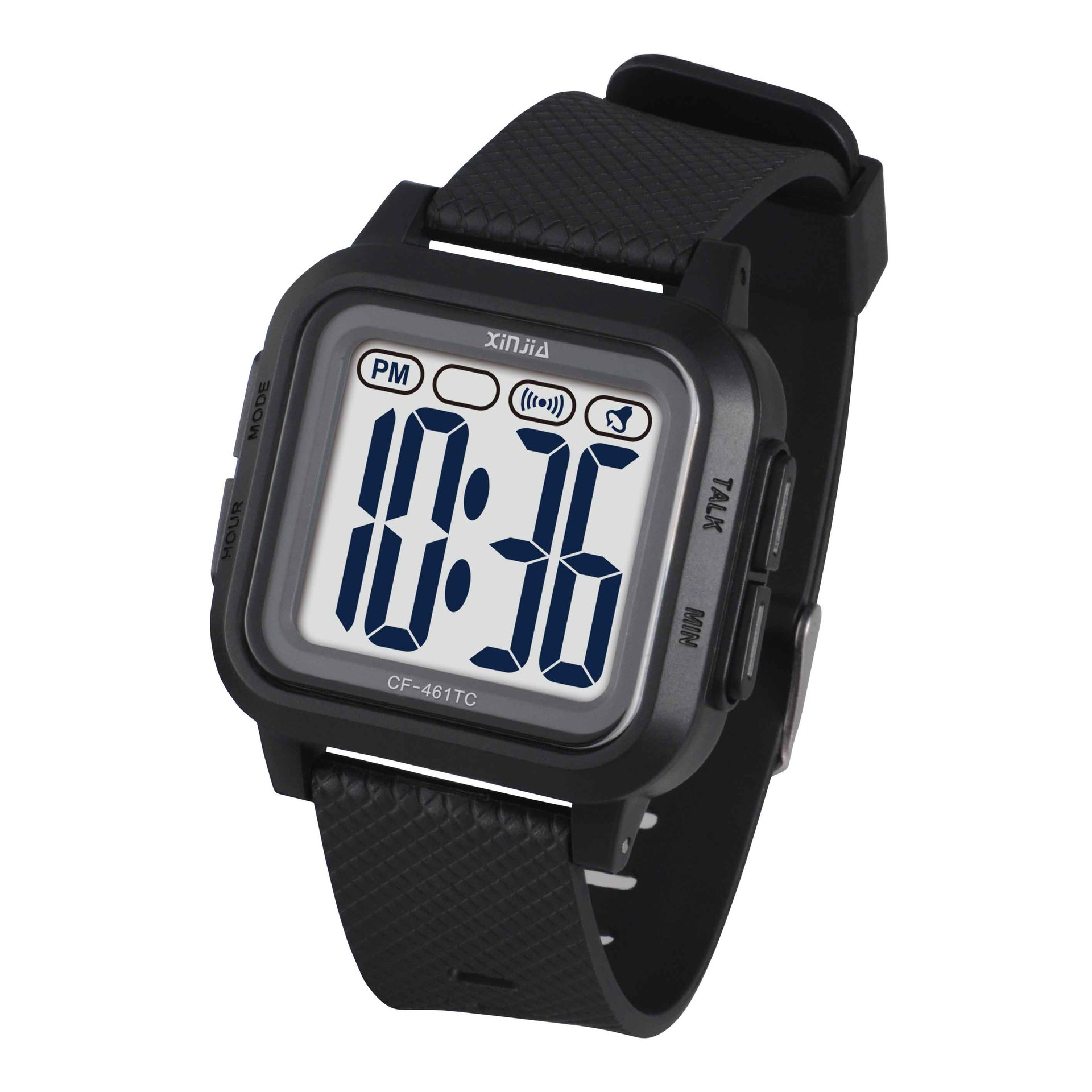 Xinjia Electronics Middle-Aged and Elderly Watches Chinese Voice Hourly Time Alarm Clock Blind Watch Plastic Box 461Tc