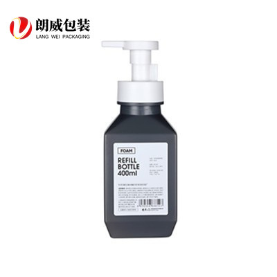 HDPE botella de espuma cuadrada desinfectante de manos botella de gel de ducha botella cosmética botella de espuma de limpieza