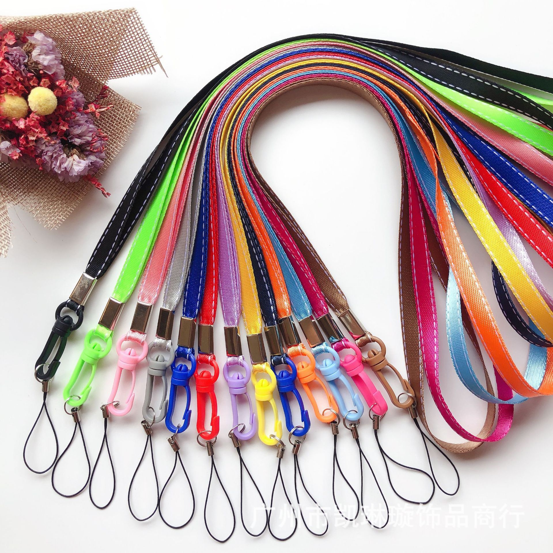 纯色10mm跳线布绳工作证胸卡吊绳长绳证件吊绳带手机挂绳壳批发