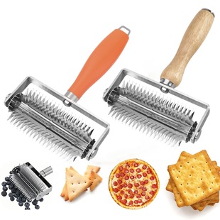 Stainless Steel Pizza Dough Hole Puncher Kitchen Baking Tool Rolling Blueberry Fruit Crusher Dough Hole Opener