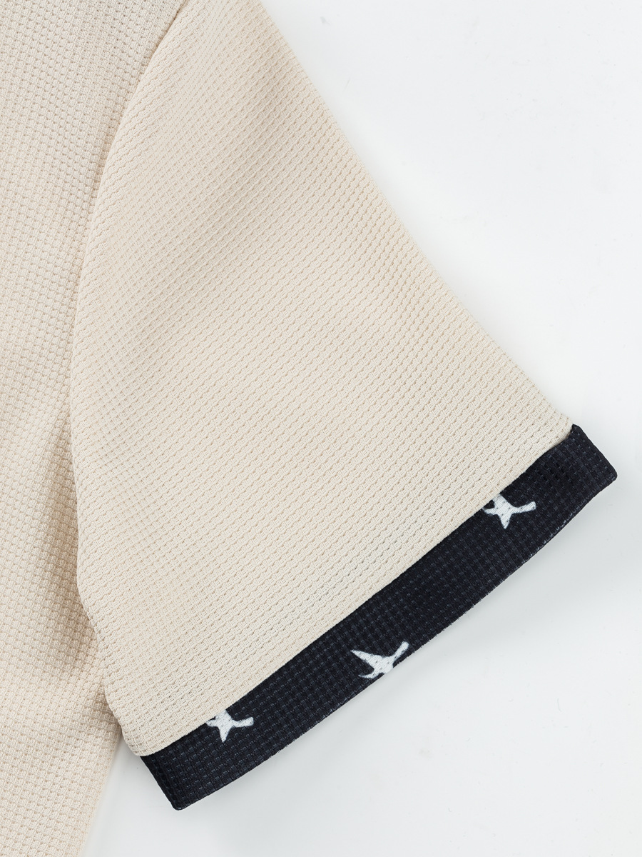 Amerikanisches Herren Strickhemd Mit Kragen Und Druckmuster_voghion.com