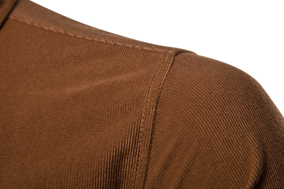 Camicia da uomo a maniche lunghe in velluto a coste casual_voghion.com