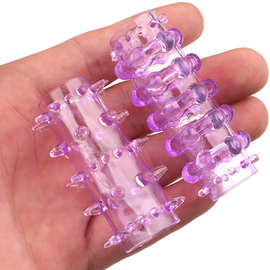 成人性用品批发 锁精紧绷套 毛毛虫水晶套 情趣刺套环夫妻情趣套