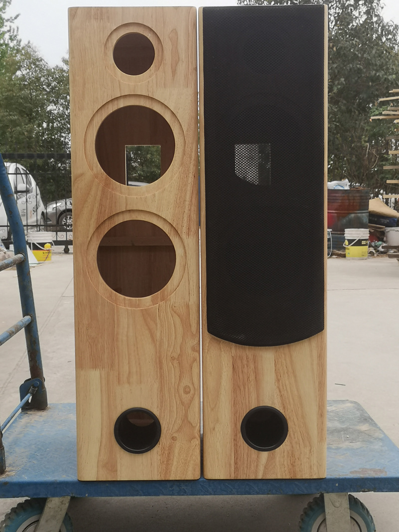 Master Zhang's Solid Wood Hifi Speaker DIY Design with Mortise and Tenon Structure Full-Range Two-Way Floor-Standing Empty Box