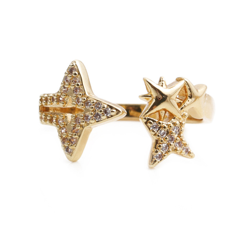 Simple Star Diamond-set Zircon Ring display picture 3