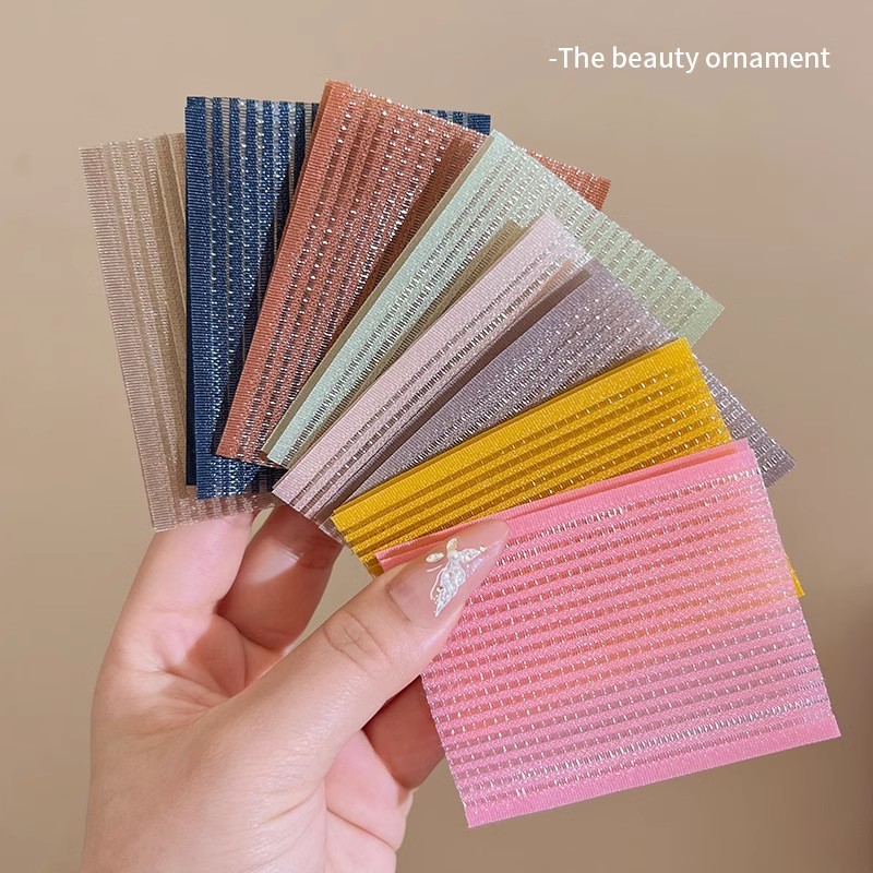 Postes de color adultos pegando postes de cabello rotos pegatinas de pestañas en la parte superior de la cabeza magia pegatinas de cabello frente pegatinas de cabello infantil artefacto