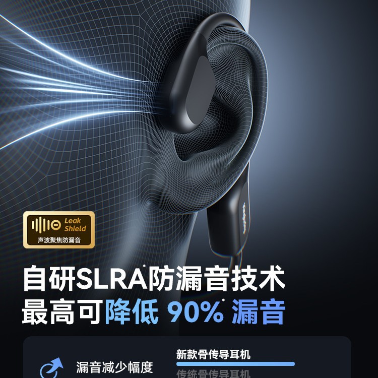 Auriculares Bluetooth E9PRO de conducción ósea transfronterizos, estilo gancho para la oreja, batería de larga duración, ligeros, impermeables, inalámbricos para correr y hacer deporte.