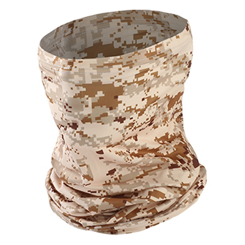 Sun protection ice silk camouflage scarf summer fishing mask mountaineering riding face towel cool multifunctional scarf cover