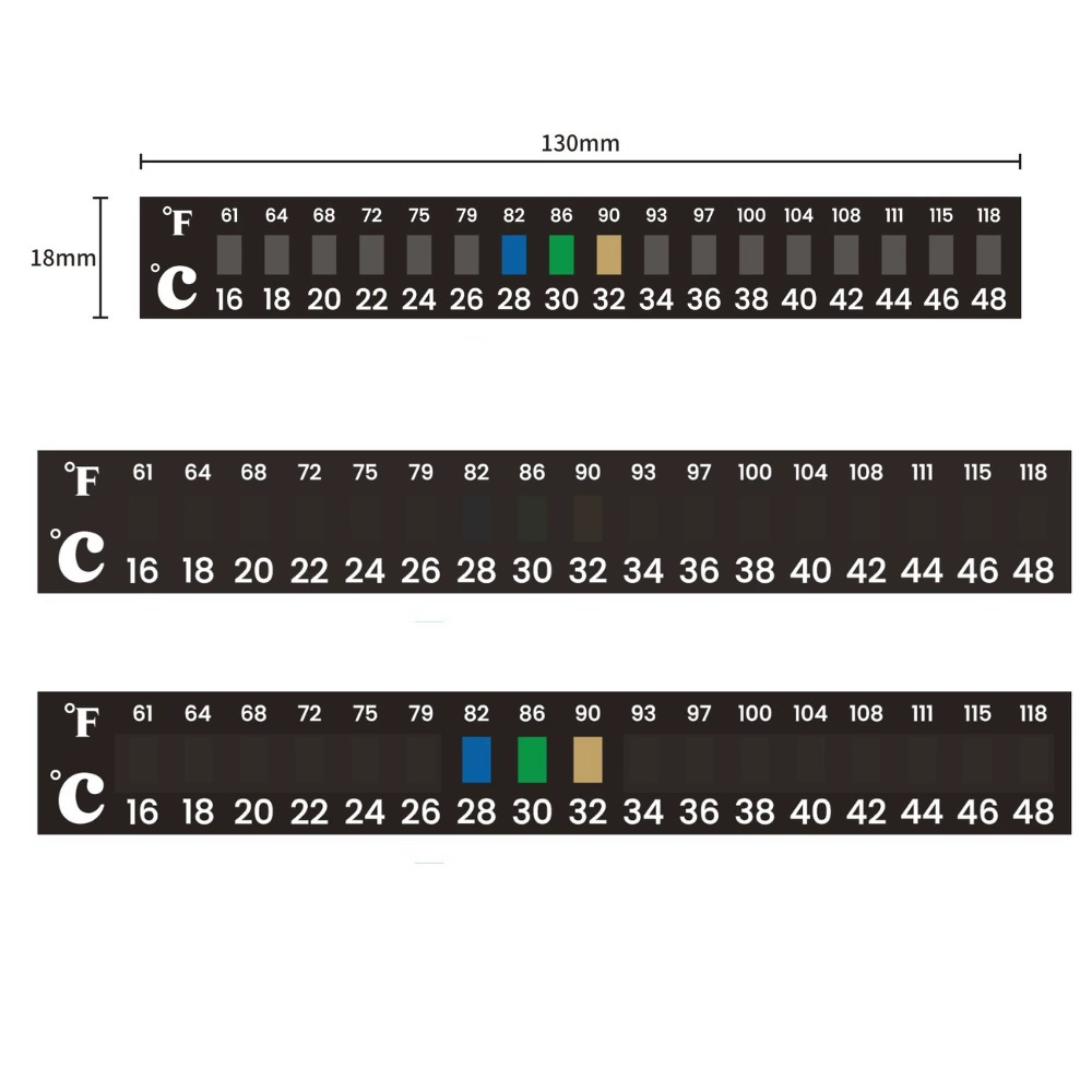 Пятно новый 16-48 градусов термометр наклейки для домашних животных термометр