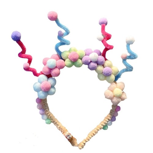 Fun and funny flower twist stick headband girl's birthday party creative headband children's hairpin photo hair bundle headdress