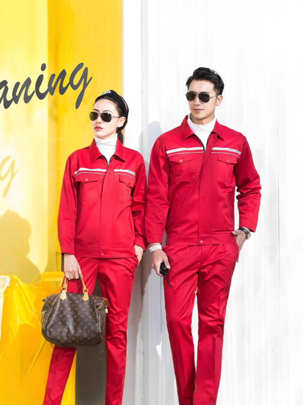 春秋款防静电工作服反光条劳保套装工作服耐磨耐脏建筑工地工厂|undefined