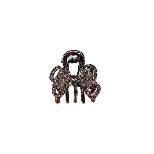 Korean Delicate Water Diamond Bow Clip Small Size Shark Clip Bang Clip Internet Celebrity Top Clip Half Clip Hairpin Headpiece 