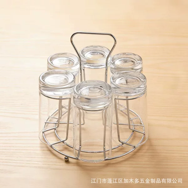 Creative Home-Use Iron Art Cup Holder, Tea Cup Storage Rack, Kitchen Cup Organizer, Upside-Down Cup Holder
