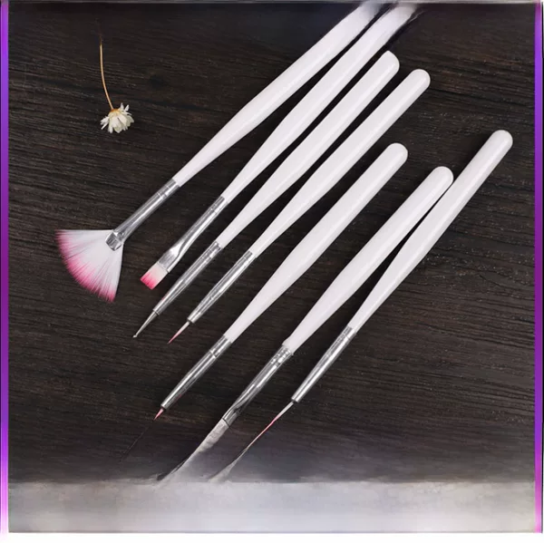 Nail Art Pen Set of 7, Carving Pen, Line Drawing Pen, Nail Art Brush, Flower Painting Pen, Nail Art Tools, Portable Version
