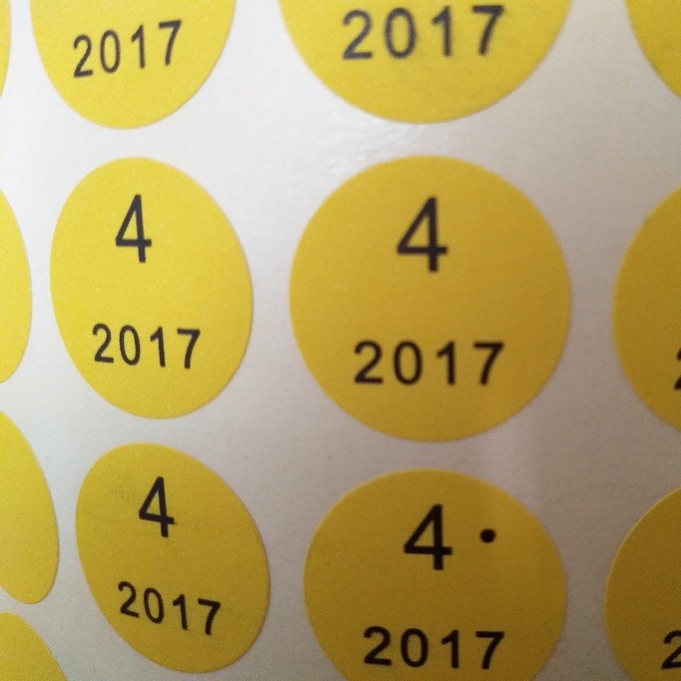 印刷圆形进料验收合格标签 来料合格标签 ROHS合格贴纸 合格标签