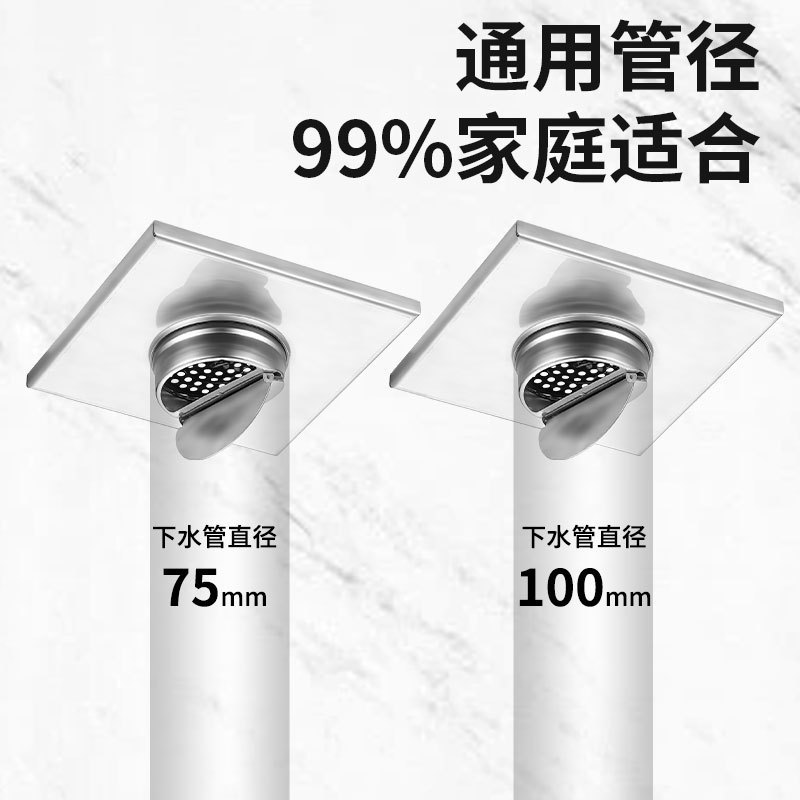 304ステンレス屋外庭大地漏れトイレ大口径排水防臭器網枠角型地漏れ|undefined