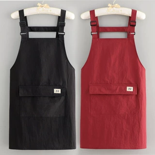 时尚简约背带围裙批发可调节双肩围腰餐饮专用工作服围裙印字logo