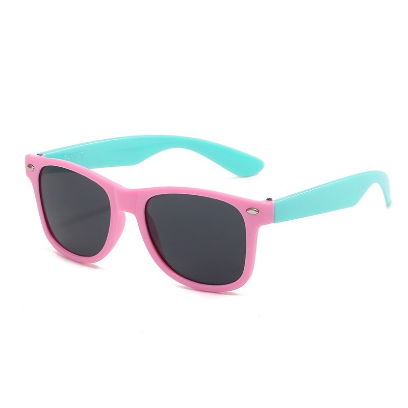 Pink frame green leg gray tablets