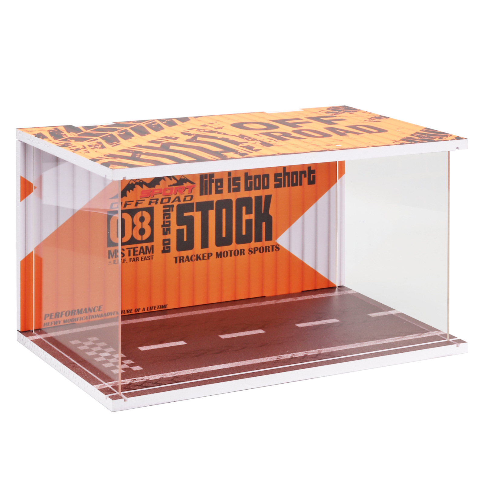 Modelo de mesa de arena de estacionamiento con cubierta de acrílico ligero para disparar modelo de escena de estacionamiento modelo de coche