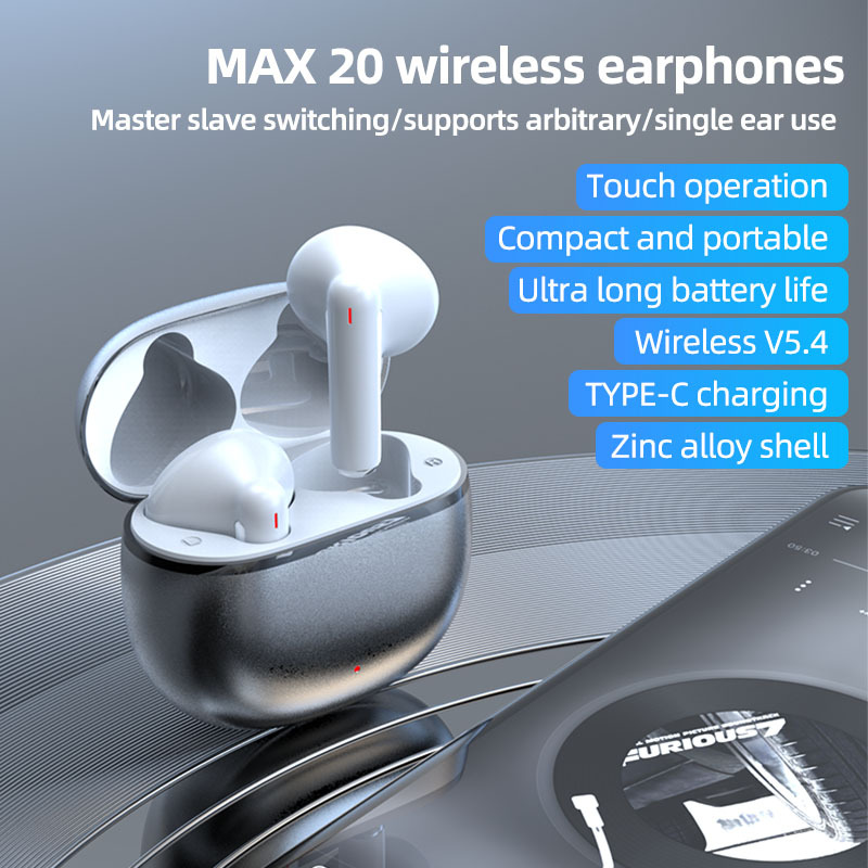 Cross-Border New Model Metal Texture In-Ear Stereo Smart Noise-Canceling Hifi Sound Long-Lasting Wireless Bluetooth Headphones