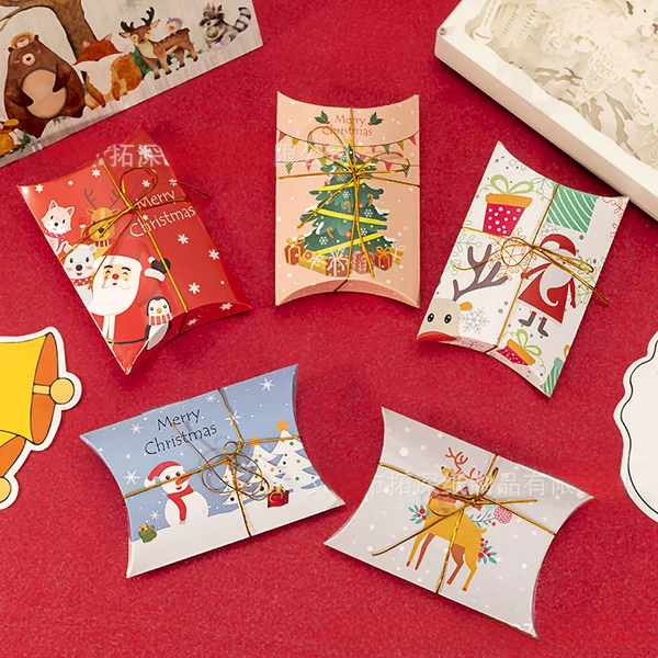 Christmas candy box Foreign trade candy box biscuit box snack gift box pillow box Santa Claus snowman