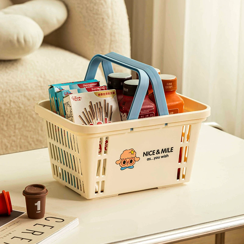 Creamy table handheld storage system, storage basket for elementary school students