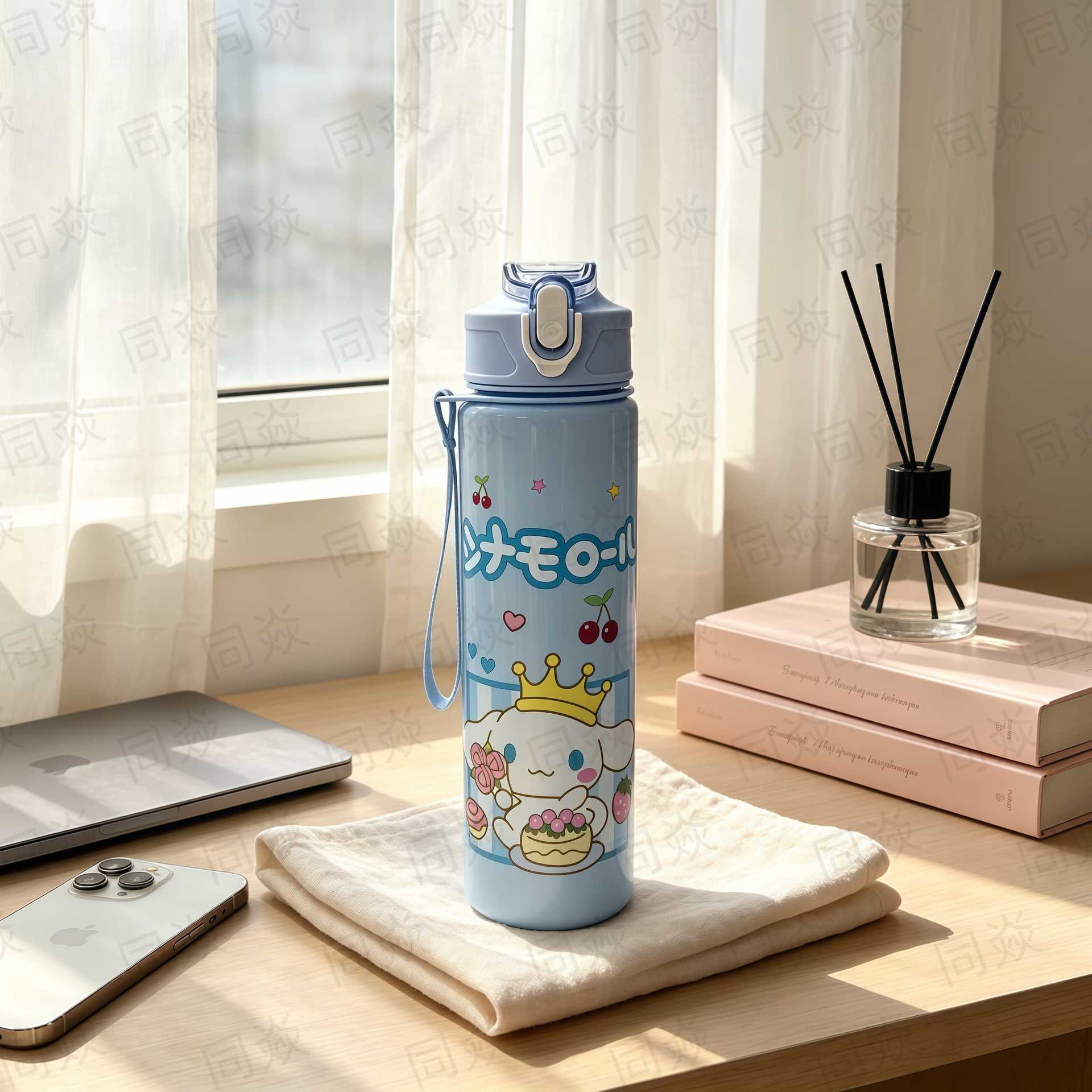 Vaso de Agua Infantil Portátil de Plástico de Grado Alimenticio con Pajita y Cuerda image 14