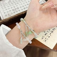 中国風の竹蓮ブレスレット、レトロなニッチデザイン、グラデーション竹ハイエンドブレスレット、親友へのギフト