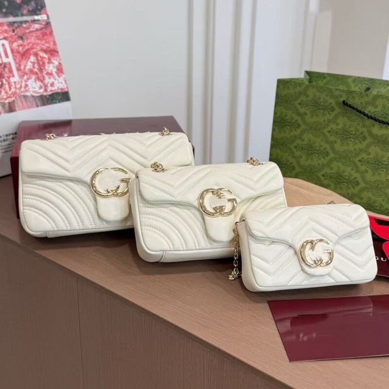 Cross-border wholesale women's bags, Marmont classic versatile textured chain bag, trendy shoulder and crossbody bag